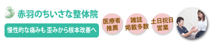 医師も推薦するソフトなオーダーメイド整体赤羽のちいさな整体院 東口