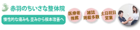 医師も推薦するソフトなオーダーメイド整体赤羽のちいさな整体院 東口